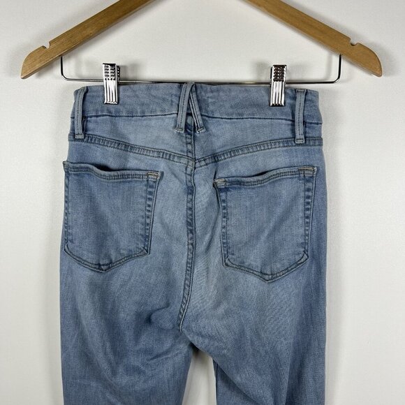 GOOD AMERICAN Good‎ Waist Women's Size 0/25 Crop Skinny Jeans Distressed - Picture 9 of 13